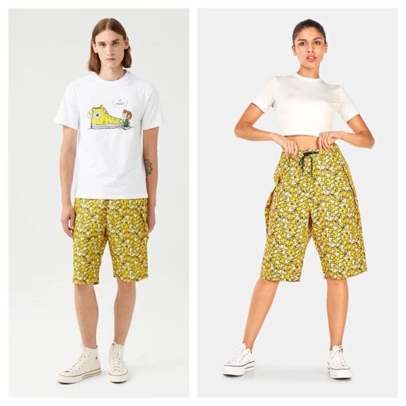 NWT Limited-Edition Converse x Peanuts Gender Neutral Board Shorts - RARE - Picture 1 of 12